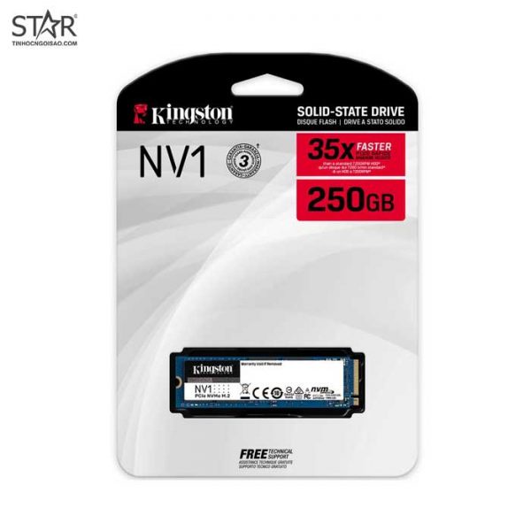 Ổ cứng SSD 250G Kingston NV1 M.2 NVMe PCIe Gen3x4 (SNVS/250G)