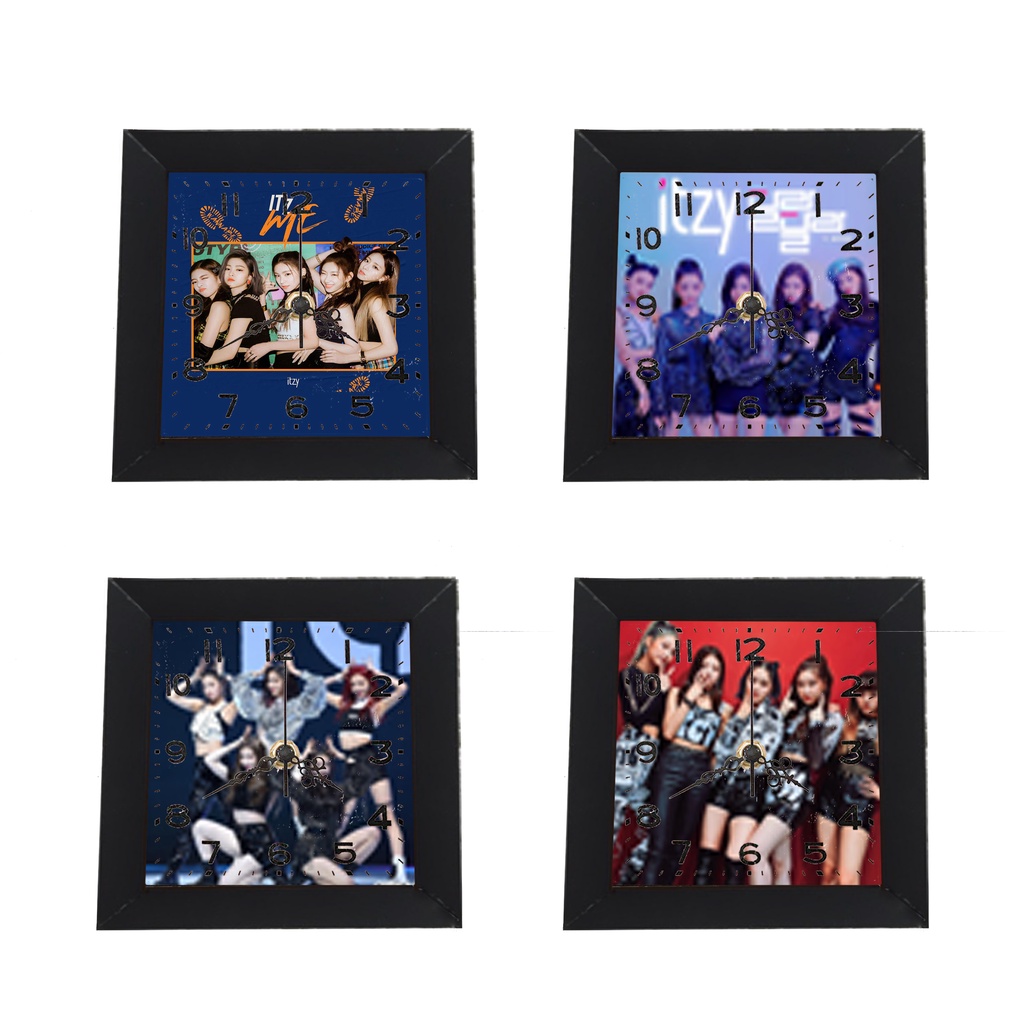 Đồng hồ treo tường GOT7 MAMAMOO ITZY RED VELVET dạng khung ảnh 13x13 cm DHTI42 đồng hồ idol kpop cute dễ thương