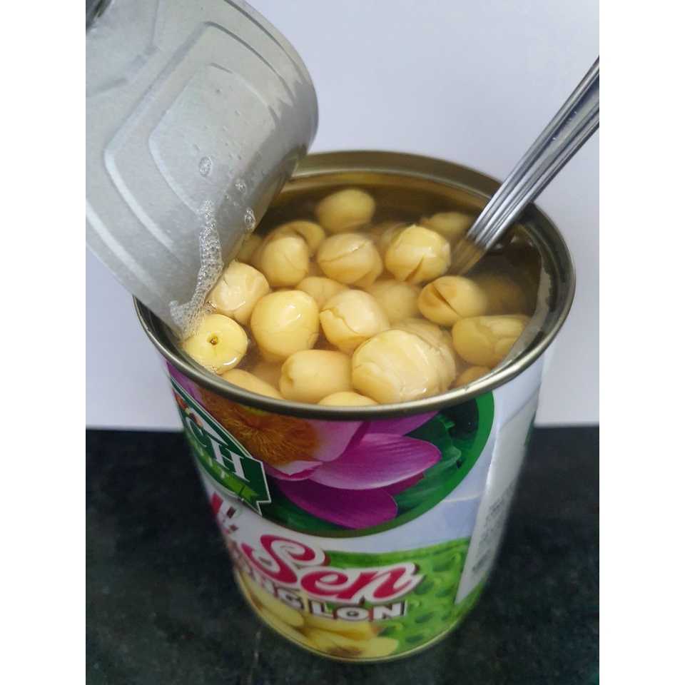 Hạt Sen Nước Đường đóng lon Rich fruit - hộp 565g