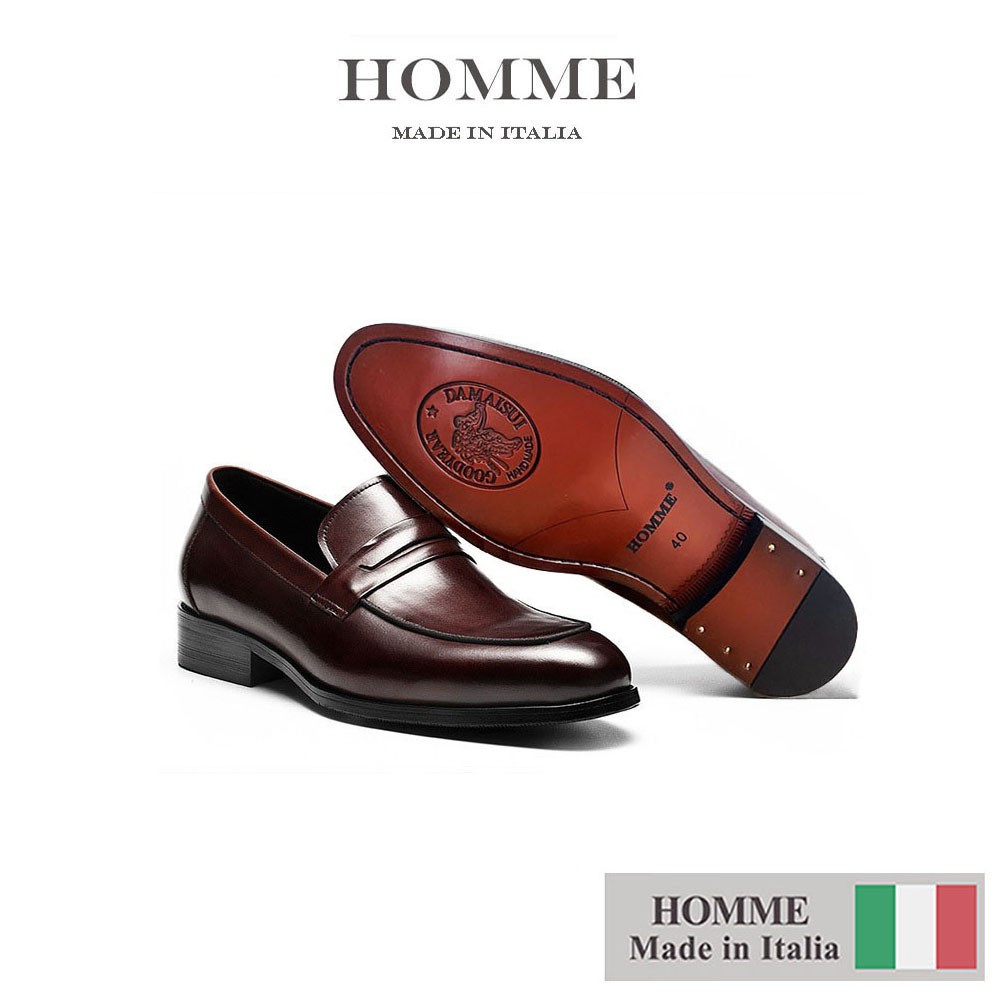 Giày Homme Boston - Classic Loafer Italian Leather Dress Shoes