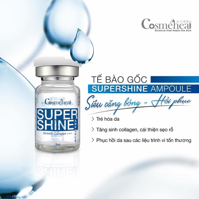 TẾ BÀO GỐC SUPERSHINE SIÊU CĂNG BÓNG-CẢI THIỆN SẸO RỖ-TRẮNG DA [ TÁCH LẺ 1 ỐNG ]