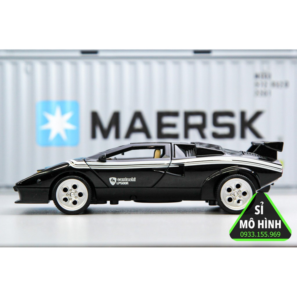 [ Sỉ Mô Hình ] Mô hình siêu xe Lambo Countach 1:32 Đen