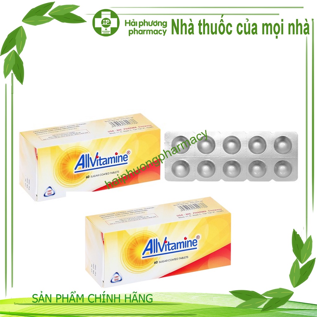 Allvitamin - Bổ sung vitamin Hộp 60 viên