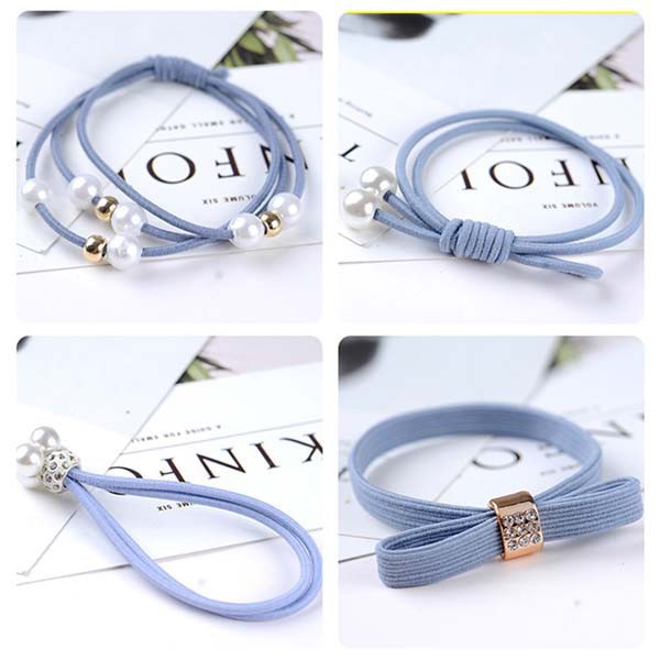 [Hot]-Hộp 12 dây nơ chun buộc tóc các mẫu