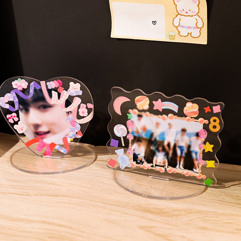 1 Bảng Đứng Hình Ngôi Sao Hoạt Hình Bằng Acrylic Trong Suốt Trang Trí Để Bàn/ Làm Quà Tặng/ Ảnh Chụp