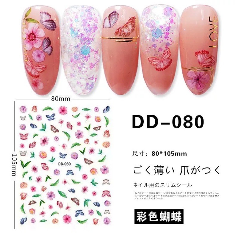 Sticker hoạ tiết bông hoa,hình dán móng tay hoạ tiết bông hoa trang trí móng nail
