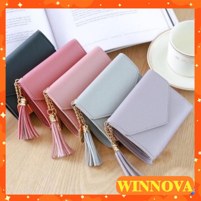 Ví nữ mini ngắn cầm tay cao cấp cute dễ thương nhỏ gọn bỏ túi thời trang giá rẻ WINNOVA AV70