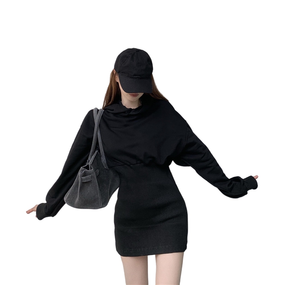 Đầm sweater Perty có mũ trùm dáng ôm thời trang cho nữ