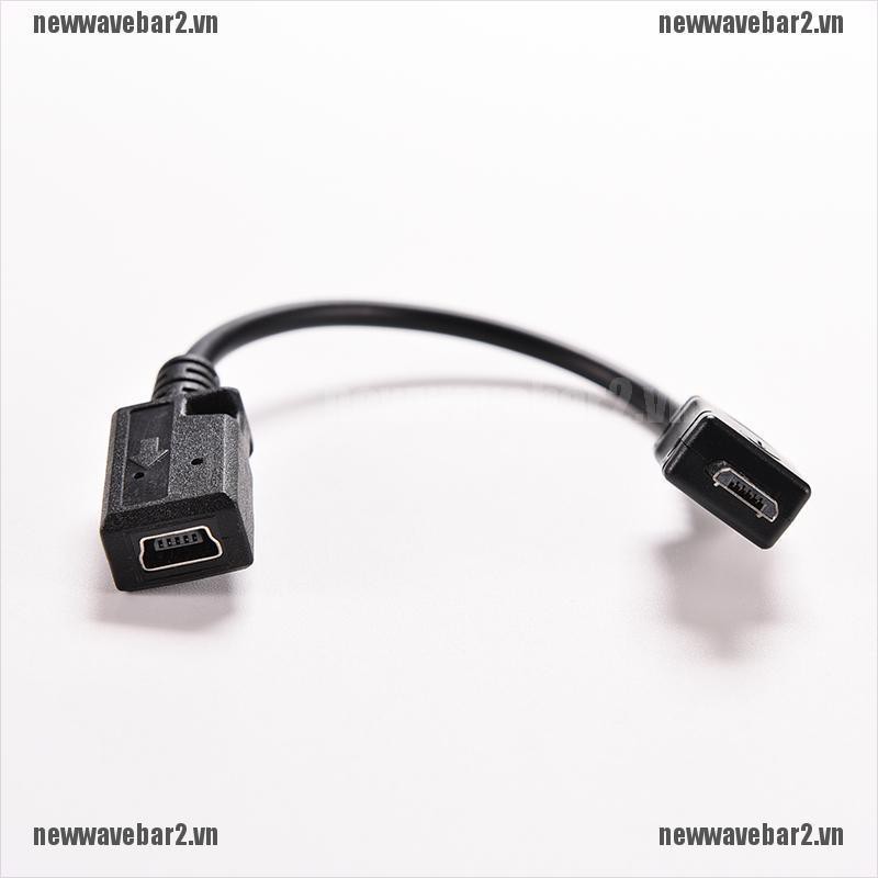 {new2} Micro USB male to Mini USB female Data Sync Charge Adapter Cable{wave}