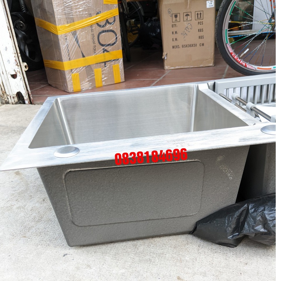 Chậu rửa chén đúc inox 304, Chậu rửa bát đúc, Chậu đúc 8245