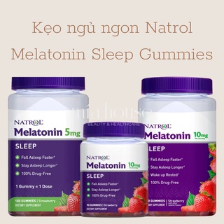 Kẹo ngủ ngon 5mg-10mg Natrol Melatonin Gummies Mỹ