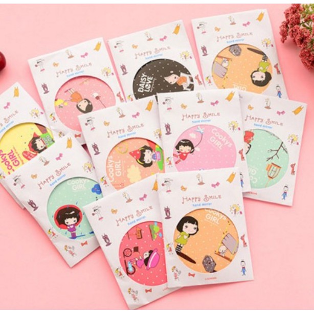 [Rẻ vô địch] Gương tròn mini hình cute
