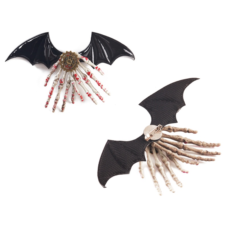 Ghim Cài Áo Hình Bộ Xương Bàn Tay Phong Cách Gothic Cá Tính