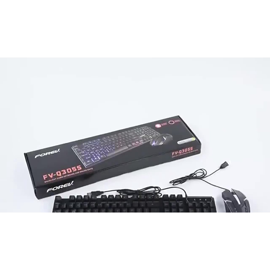 Bàn Phím Có Dây Forev, Bàn Phím Máy Tính đèn LED 7 Màu Chuyên Game Siêu Nét Chống Nước, Hàng chính Hãng