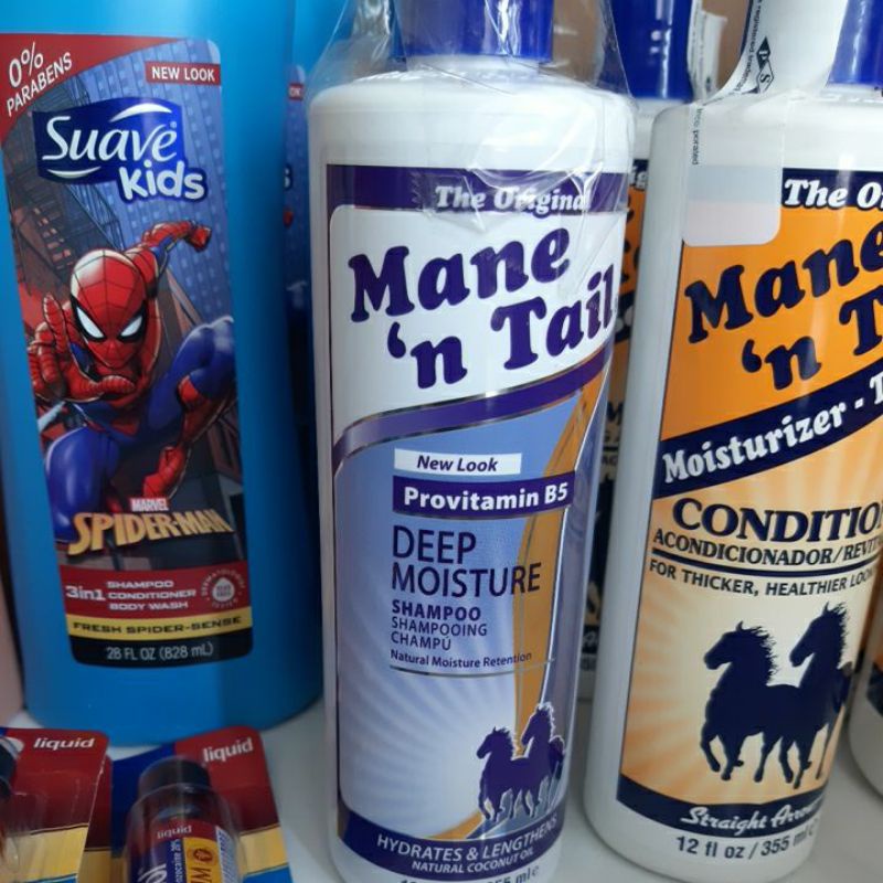 01 CHAI DẦU GỘI/ DẦU XÃ CON NGỰA TÁC DỤNG SÂU CHO TÓC HƯ KHÔ - Mane 'n Tail Deep MOIsturizing damaged 355ml.mẫu chai mới
