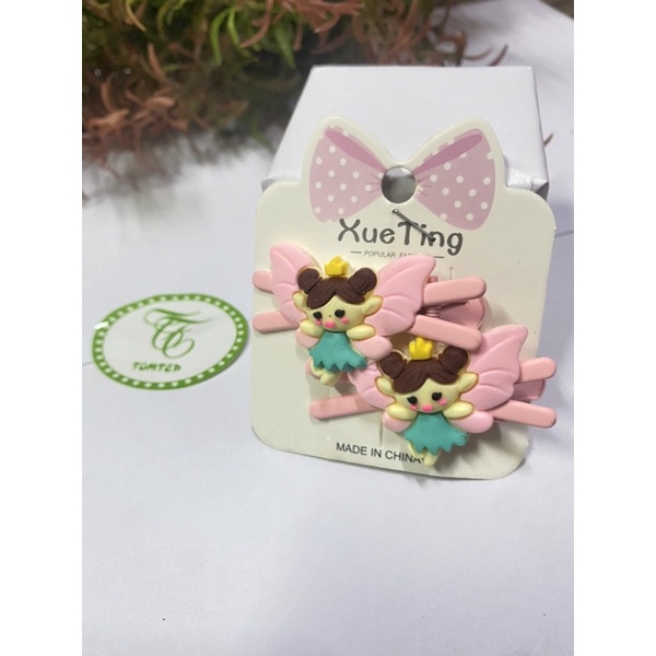 Set 2 kẹp tóc hoạt hình công chúa dễ thương xinh xắn nhiều màu sắc