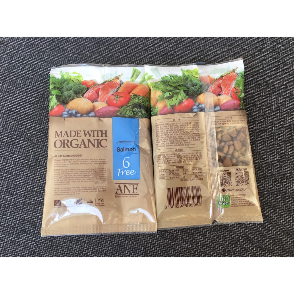 [100g] Thức ăn hạt cho chó lớn hơn 6 tháng tuổi ANF 6 Free Organic