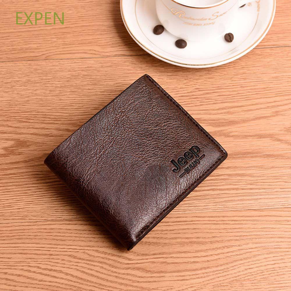 Ví Da Pu Màu Nâu / Đen Chất Lượng Cao Sang Trọng Cho Nam