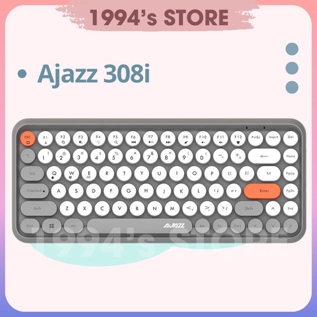 FREESHIP Bàn Phím Không Dây Giả Cơ Ajazz 308i Bluetooth - Dùng được cho Máy tính bàn, Laptop, Điện thoại, Máy tính bảng