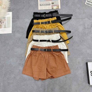 Quần sọt kaki kèm dây lưng