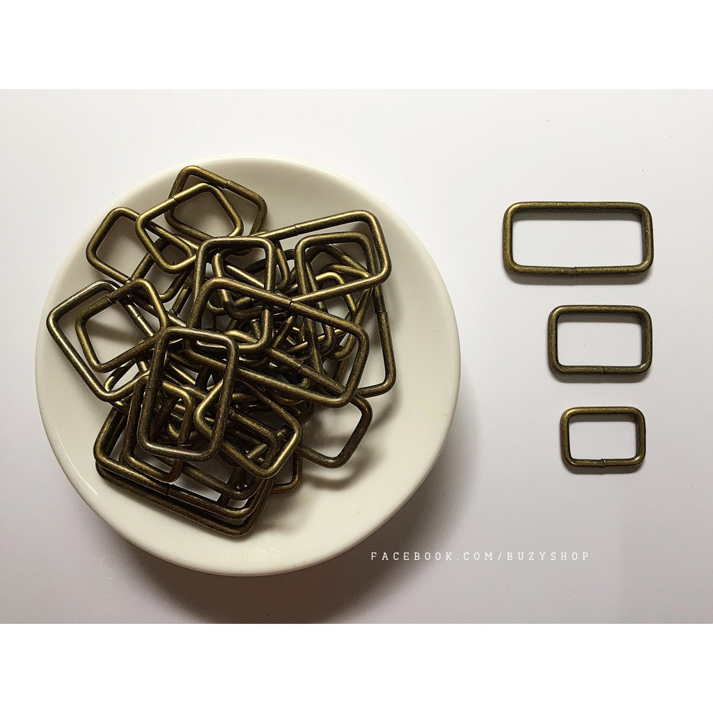(đồng) khoen chữ nhật, khoen tăng đưa túi xách [nguyên liệu handmade, phụ liệu thủ công]