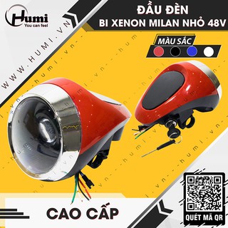 Đèn Xe Đạp Điện Milan Nhỏ Bi Xenon Đủ Màu