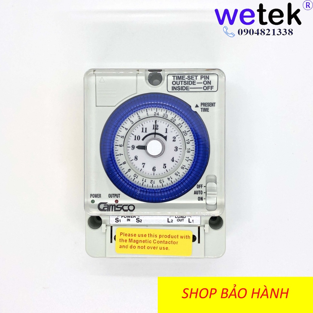 Camsco TB35N Rẻ nhất Rơ le công tắc hẹn giờ timer 24h 7 ngày loại cơ, 16A, bảo hành 3T
