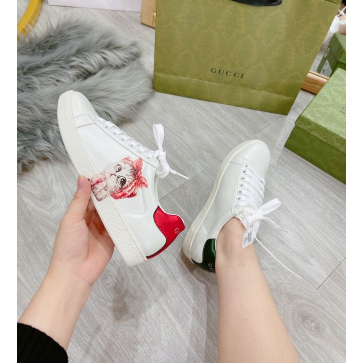 M(ẢNH THẬT) Giày Thể Thao Mèo Hồng Basic Gót 2 Màu Da Mềm Êm Fullbox Bill Túi Cao Cấp