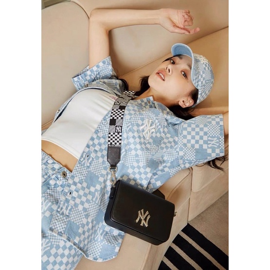 [Full Tag code] Túi đeo chéo Mlb hoodie bag 2 món loại đẹp kèm Tag (clip thật)