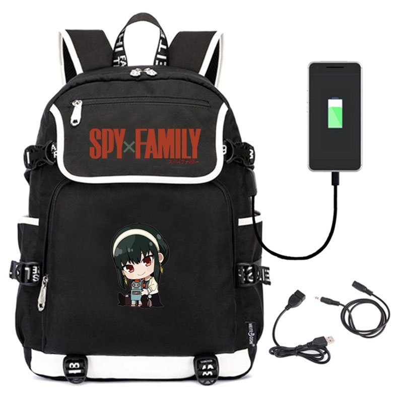 Balo nắp ngang in hình SPY x Family ver nằm gia đình điệp viên cặp sách nam nữ đi học đựng đồ dùng học tập