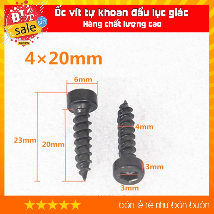 Ốc vít tự khoan đầu lục giác chìm M3 M4 M5