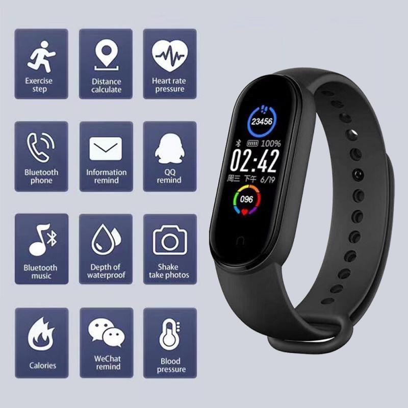 Đồng Hồ Thông Minh M6 ✔ Smart Band 6, Đồng Hồ Thể Thao, Theo Dõi Sức khỏe, Đổi Hình Nền, Chống nước IP67