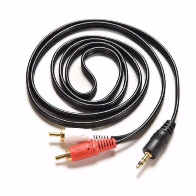 Dây cáp loa 3.5mm to AV 2 RCA Audio Cáp chuyển đổi từ cổng Jack 3.5 mm sang cổng AV