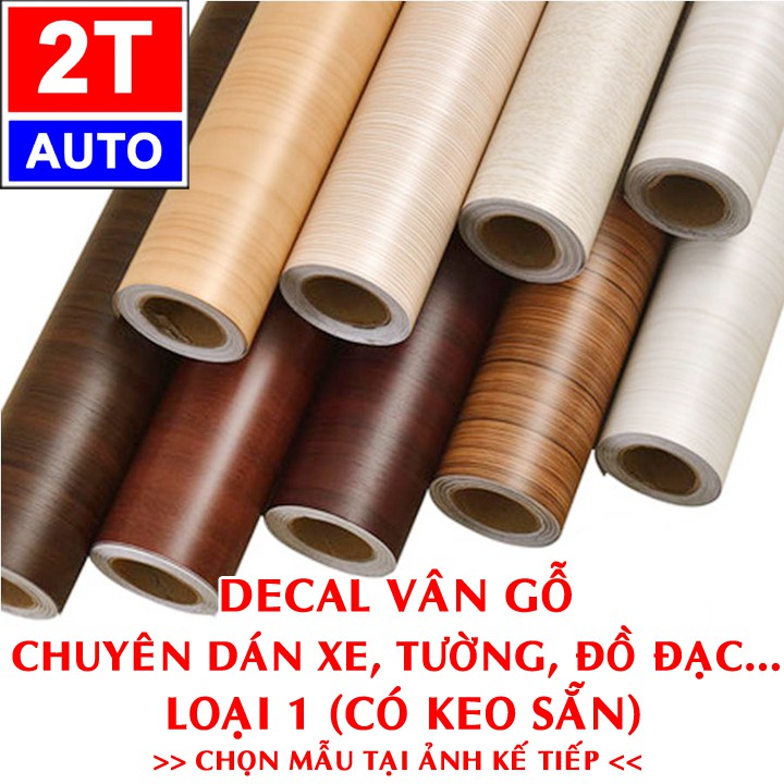 Decal đề can vân gỗ chuyên dán ô tô xe máy và đồ đạc - kích thước 120cmx 25cm (còn mẫu 1,3 và 7):   SKU:244