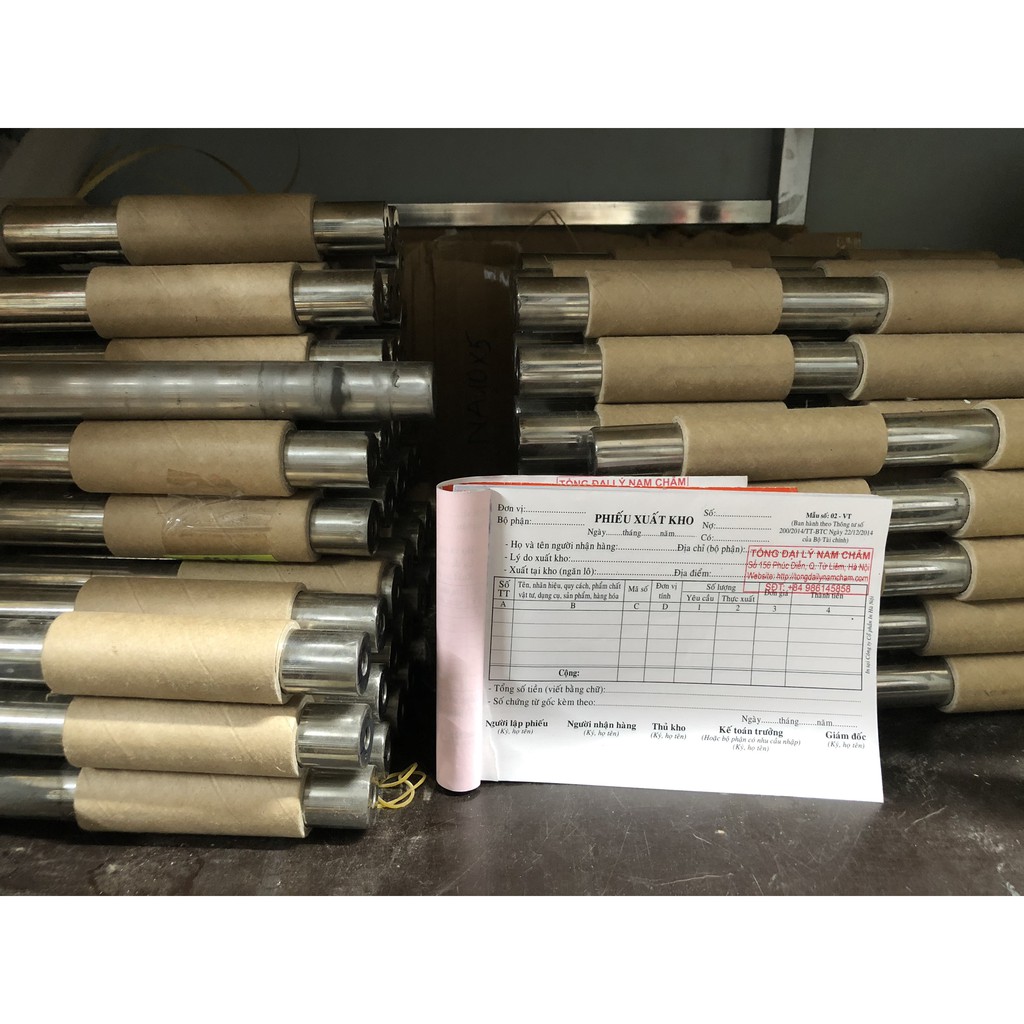 Nam châm thanh 25x150mm siêu mạnh, nam châm vĩnh cử bọc inox có lỗ ren