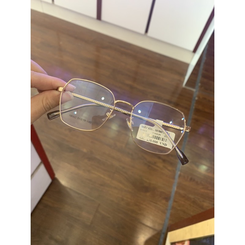 Gọng kính cận from mắt vuông lục giác,kiểu dáng siêu thời trang trẻ trung năng động cá tính, mảnh nhẹ