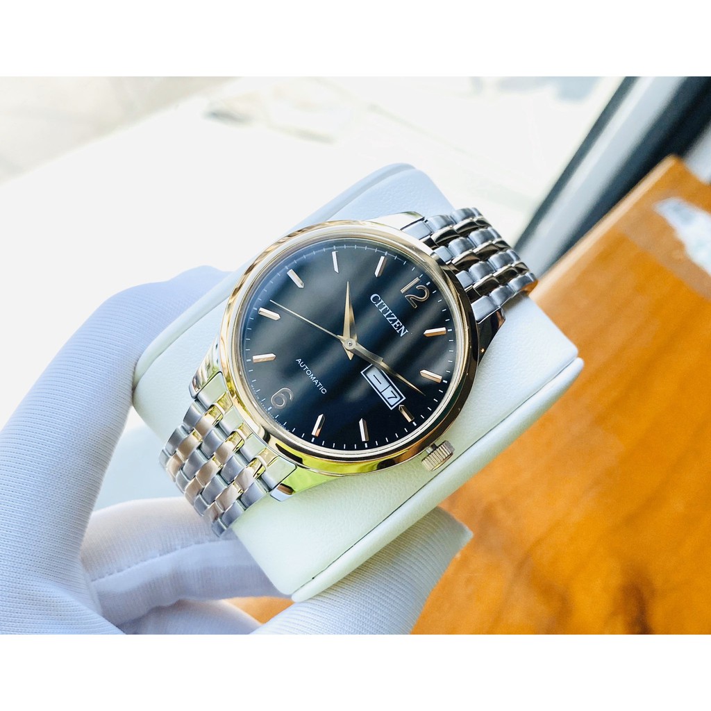 Đồng hồ nam chính hãng Citizen Automatic NH7504-52A Bản Nội Địa NHẬT - Máy cơ tự động - Kính Sapphire