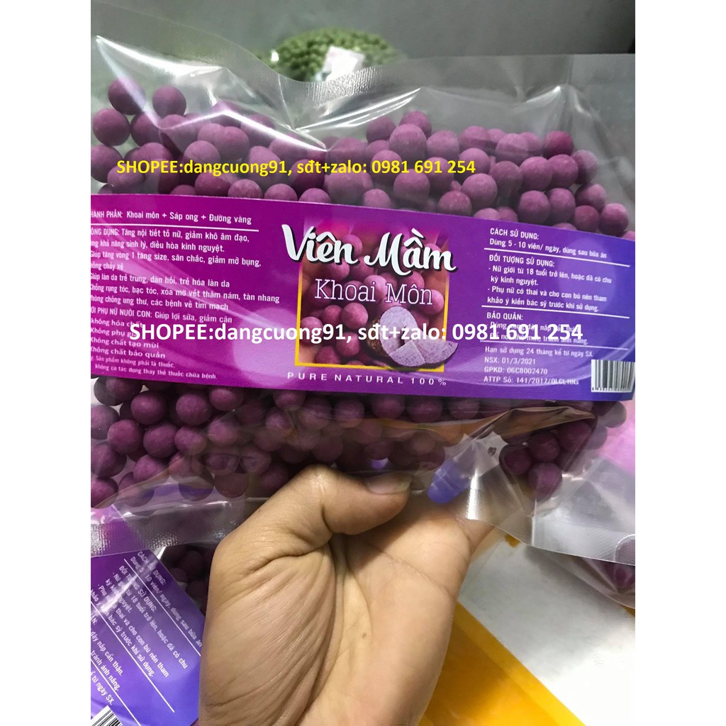 viên mầm Khoai môn handmade ( túi 500g )