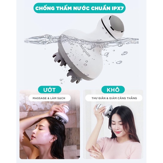 Máy massage đầu và mặt đa năng sạc pin