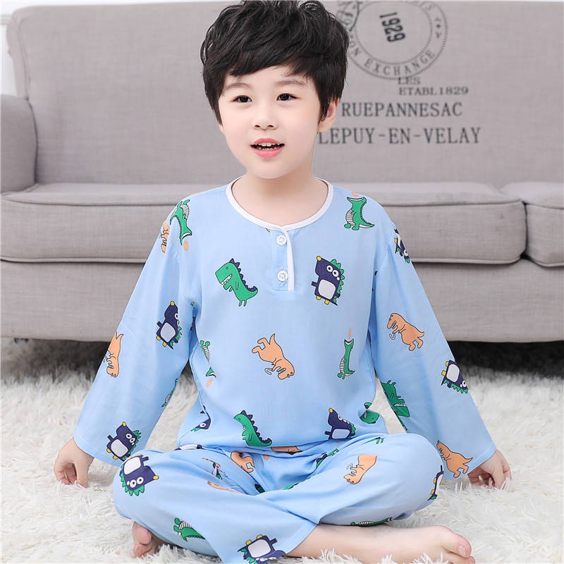 Bộ Đồ Ngủ Tay Dài Vải Cotton Thời Trang Mùa Xuân Cho Bé