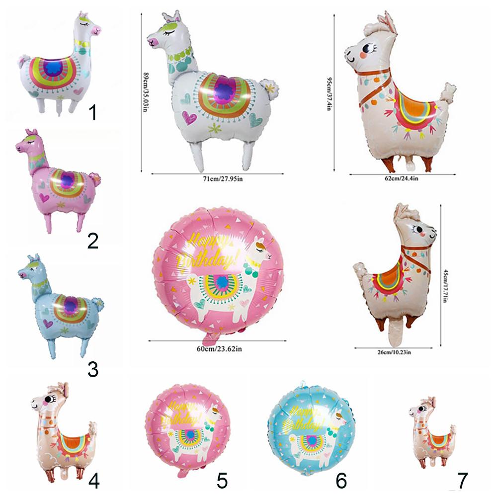 1 Bong Bóng Bạc Hình Lạc Đà Alpaca Dễ Thương Trang Trí Lễ Hội