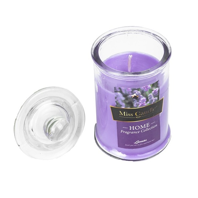 Nến thơm ly thủy tinh D6H11 Miss Candle FTRAMART MIC5678 95g Lavender (Hương oải hương)