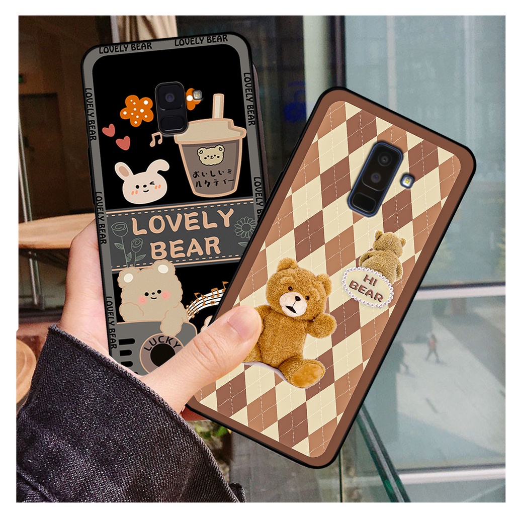 Ốp lưng Samsung A6 2018 - A6 Plus - A8 2018 - A8 Plus in hình gấu bear dễ thương, bền đẹp