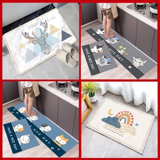 Thảm lau chân SUWEN chống trượt thấm nước, thảm chùi chân hình thú nhà tắm nhà bếp size 40x60cm