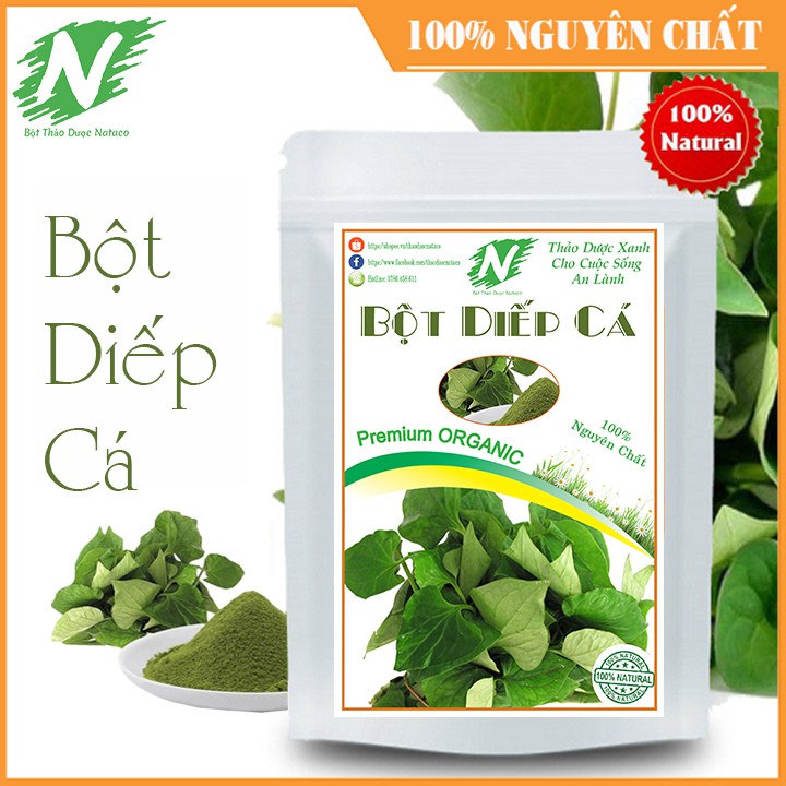 [ĐƯỢC MUA 3SP] Bột Rau Riếp Cá Nguyên Chất Pha Uống, Đắp Mặt Nạ 100g