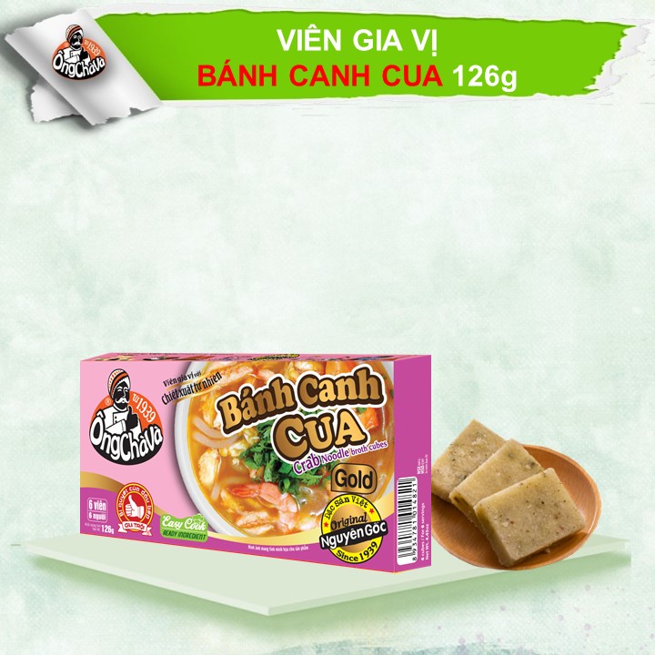 Viên Gia Vị BÁNH CANH CUA Ông Chà Và Gold 126gr