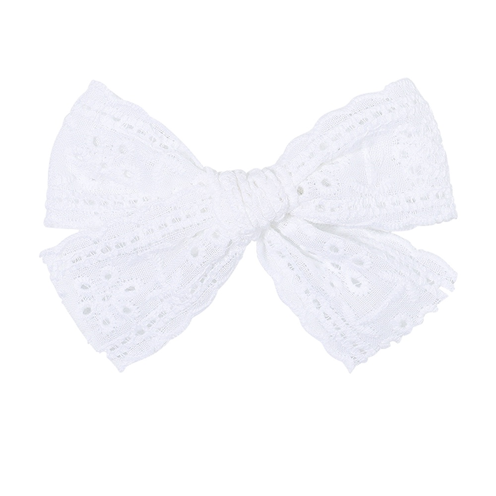 Kẹp tóc KIDSBOWS nơ ren trắng ngọt ngào xinh xắn cho bé gái