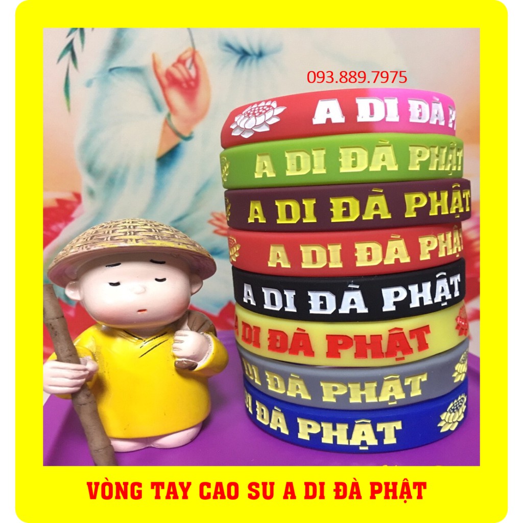 Vòng Tay A Di Đà Phật 🙏 - Vòng Tay Cao Su chữ A Di Đà Phật