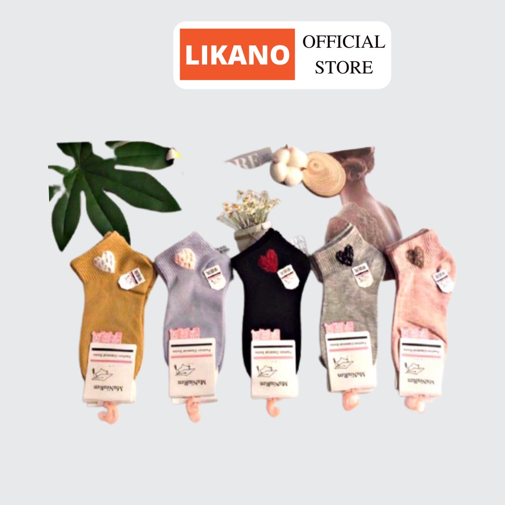 (Loại Tốt) Tất Nữ Chất Vải Dày Dặn Trái Tim LIKANO TAT11