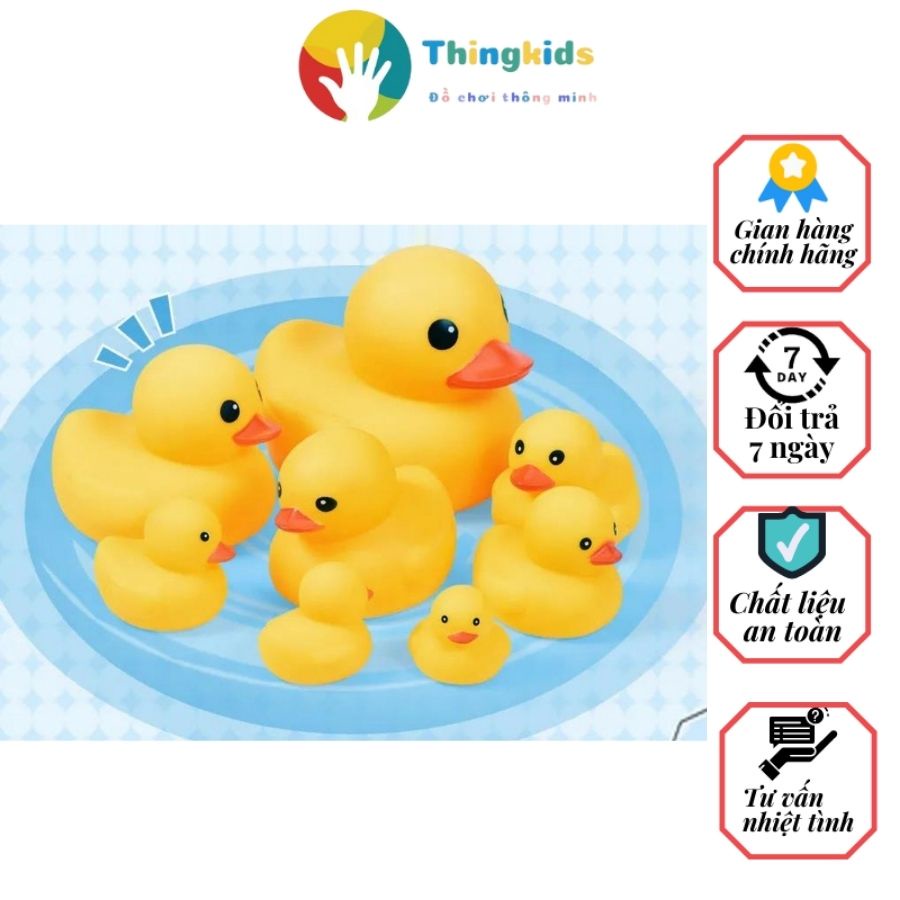 Set 6 con vịt thả bồn tắm bóp kêu chip chip vui nhộn - Thingkids